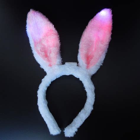 Rabbit Ear Head Band Led Light Rabbit Ear Plush Headband Sexy Bunny