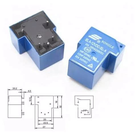 Jual Relay Pcb Songle 30a 12v Dc Relay Kodok Songle 30a 12v 5 Pin Di