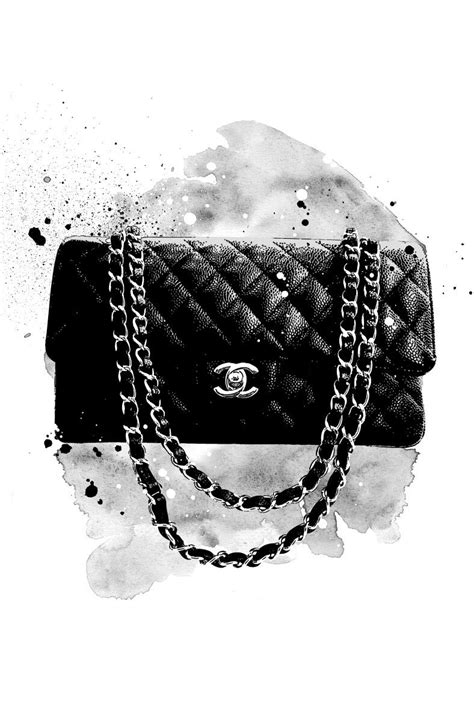 Channel Purse Chanel Wallpapers Iphone Wallpapers Calligraphy Wall
