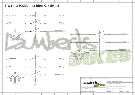 1a and 1c contact form available. 5 Wire Motorcycle Ignition Switch Wiring Diagram - Lamberts Bikes