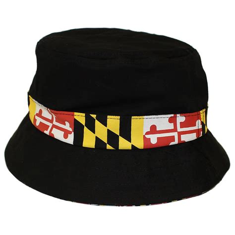 Maryland Flag Outline Bucket Hat Route One Apparel