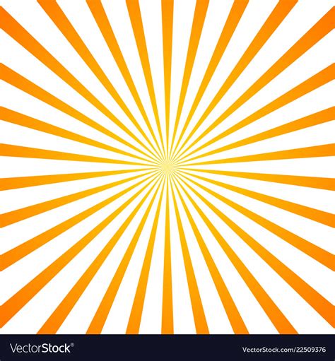 Sun Rays Orange Background Royalty Free Vector Image