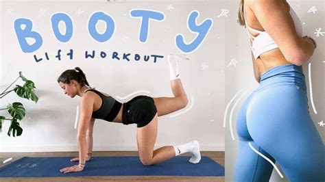 12 Min Booty Lift Workout No Equipment Intense Booty Burn How To Lift Your Butt Youtube