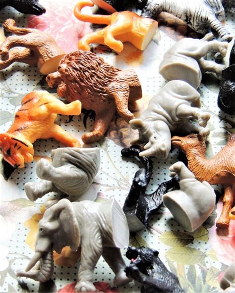 Safari Plastic Animal Halves Diy Plastic Animal Crafts Ideas Etsy