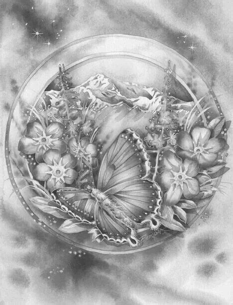 A pocket full of kids. Butterfly Kisses Collage gray scale drawing in 2020 ...