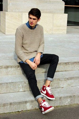 Red Sneakers Outfit Men