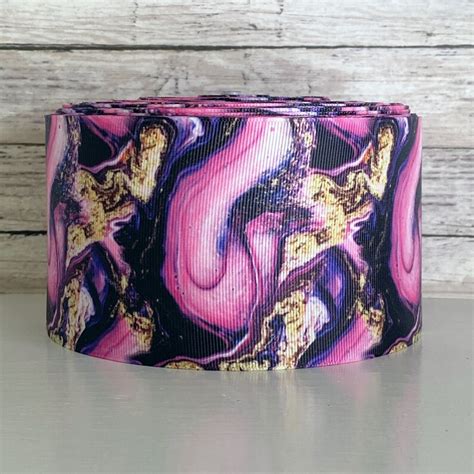 3 Pink Purple And Gold Marble Pattern Etsy