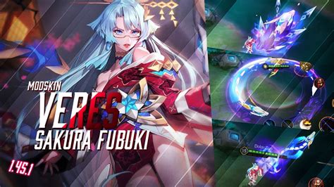 Rov Mod Skin Veres Sakura Fubuki 1451 วิธีลงท้ายคลิป Youtube