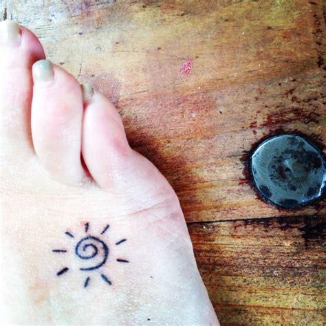 Small Sunshine Foot Tattoo Sunshine Tattoo Tattoos Foot Tattoo