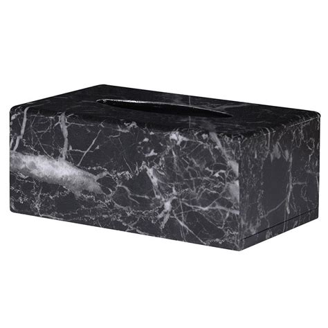 Marble Effect Tissue Box Holder — Berrys Grey Tissue Box Holder