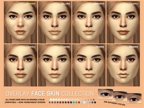 Pralinesims Overlay Face Skin Collection Sims 4 The Sims 4 Skin Sims