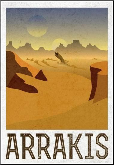 Arrakis Retro Travel Mounted Print In 2020 Retro