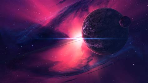 3840x2160 Nebula Pink Planets 4k Hd 4k Wallpapersimagesbackgrounds