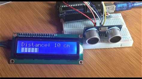 Displaying Distance From Ultrasonic Sensor As Bargraph On I2C LCD Using