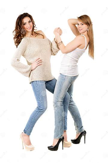 Two Attractive Women Stock Photo Image Of Casual Attractive 47031858