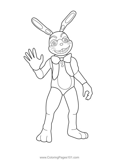 Glitchtrap Fnaf Coloring Page For Kids Five Nights At Freddys