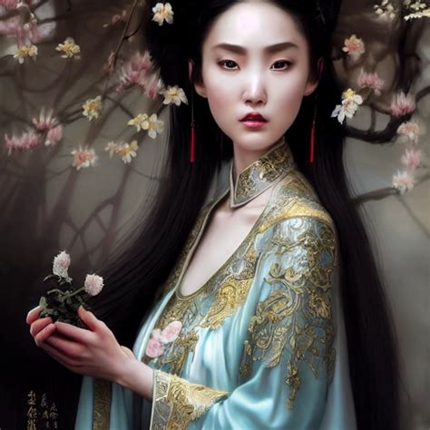Beautiful Divine Chinese Princess Full Body Zhang Midjourney Openart