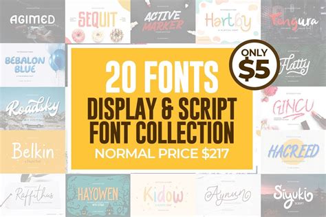 Display And Script Font Collection Bundle · Creative Fabrica