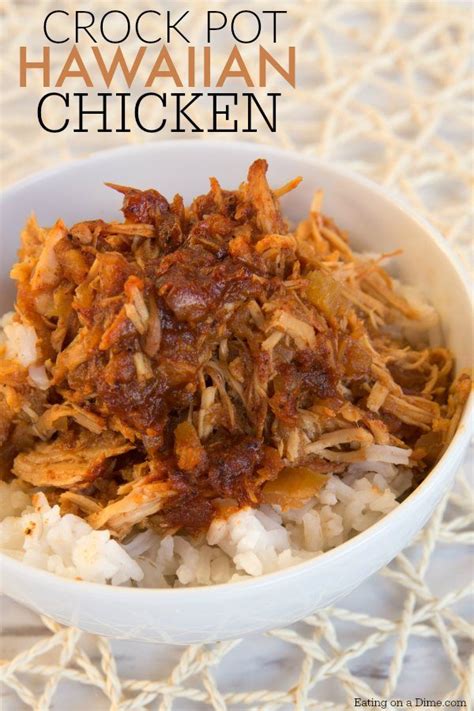 Crockin' slow cooker recipes all year 'round! Crock Pot Hawaiian BBQ Chicken - Eating on a Dime