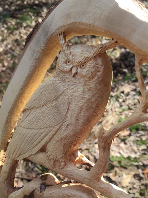 Owl Wood Carving Hand Carved Wall Art Sculpture Wall Plaque