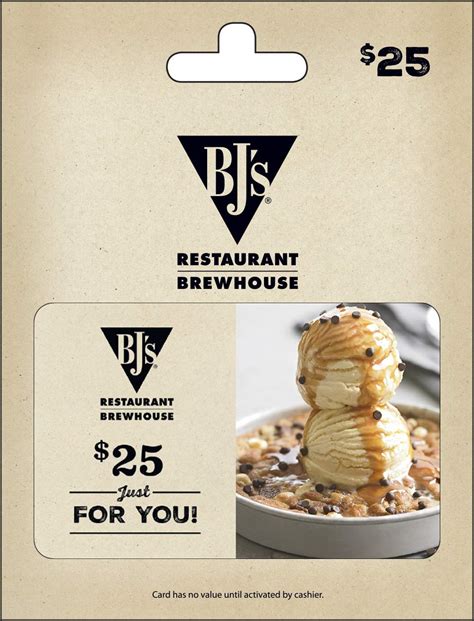 You must activate your new credit card before you can begin using it. Amazon.com: BJ's Restaurant Gift Card $25: Gift Cards