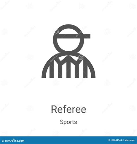 Referee Icon Vector From Sports Collection Thin Line Referee Outline