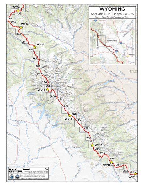 Continental Divide Trail Wyoming Map Map Of Rose Bowl