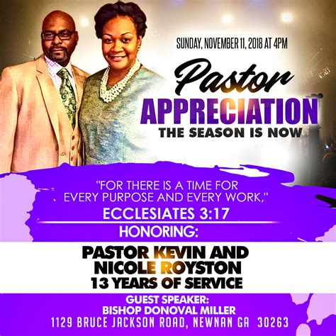 Free Pastor Appreciation Flyer Templates