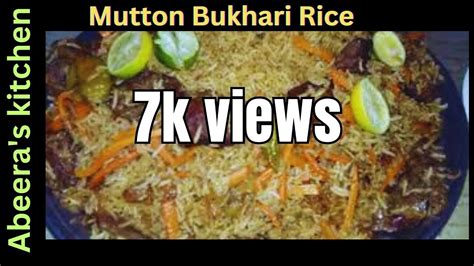 Mutton Bukhari Rice Recipe Arabian Dish By Abeera Abeeras Kitchen