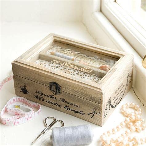 Couture Sewing Box By Dibor Notonthehighstreet Com Sewing Box
