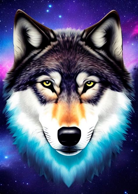 Astral Wolf Poster By Antom Displate