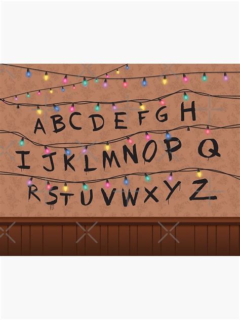 Stranger Things Alphabet Wall Metal Print For Sale By Ellums Redbubble