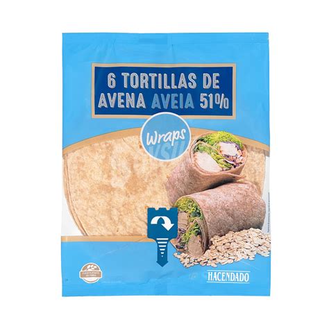Hacendado Tortillas 51 Avena 360 G Paquete 6 U