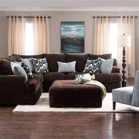 32 Fabulous Living Room Decor Ideas With Brown Furniture In 2020