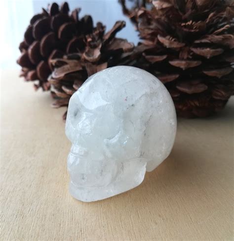 Carved Polished Clear Quartz Crystal Skull 3.8 ounces / 108 | Etsy | Clear quartz crystal, Clear 