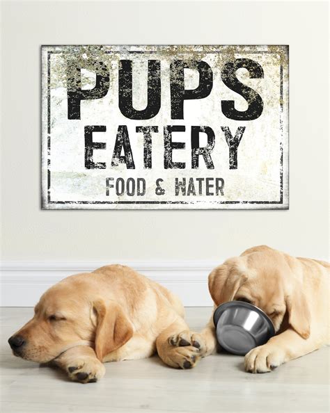 Pups Eatery Dog Food Canvas Wall Art For Pets Lc76 Walls Of Wisdom