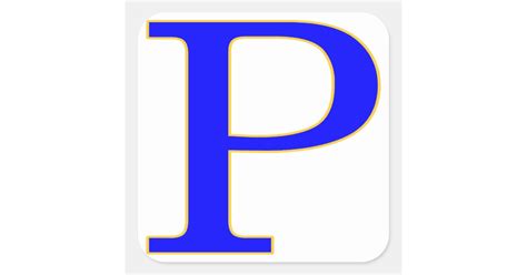 Blue Letter P Sticker Zazzle
