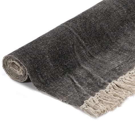 100x150 cm, 133x190 cm, 160x230 cm und 200x290 cm. Kelim-Teppich Baumwolle 200x290 cm Anthrazit | Preisvogel