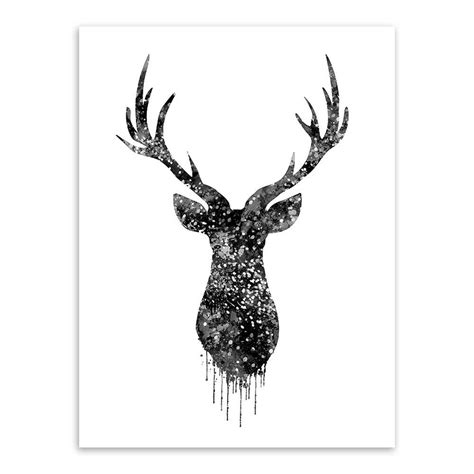 Watercolor Deer Head At Explore Collection Of