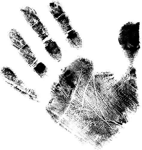 5 Black Handprints PNG Transparent OnlyGFX Com