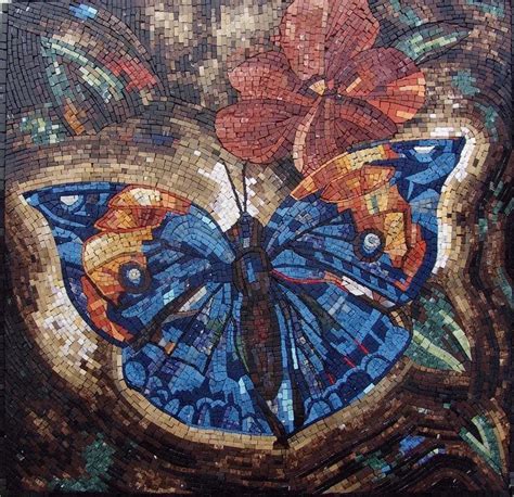 Marble Mosaic Designs - Butterfly | Birds And Butterflies | Mozaico