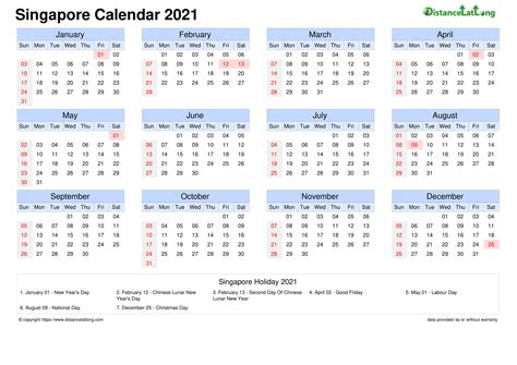 Printable Calendar 2022 Singapore Template Calendar Design