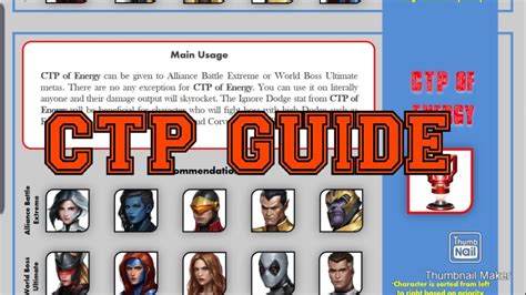 #1 future fight fan database resource. Ctp Guide 5.4 - Marvel Future Fight - YouTube