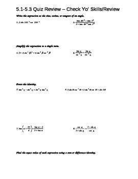 It includes derivative for functions, definite integrals and more. Trig Identities and Proofs Worksheet | Worksheets ...