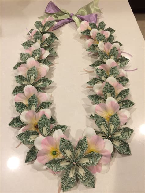 How To Make Money Leis With Ribbon Pin On Ribbon Lei