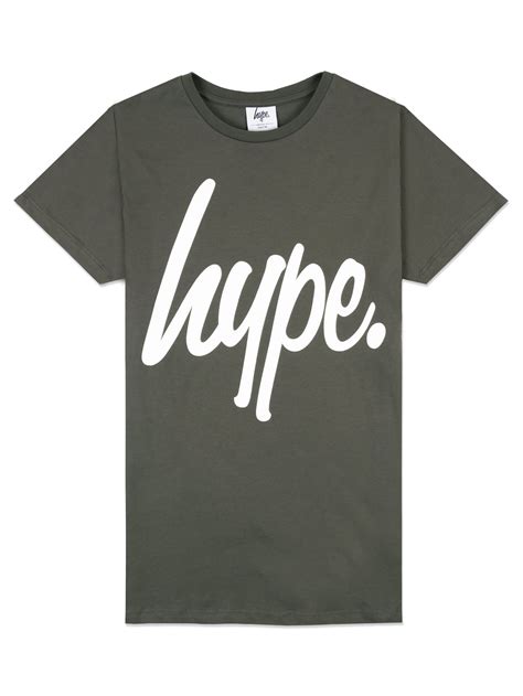 Hype Basic Logo T Shirt In Khaki Dapper Street