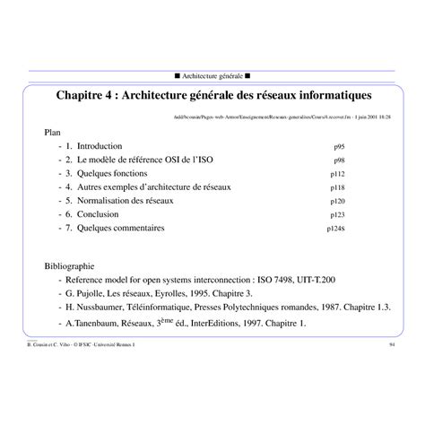 Tel que cette formule permet de calculer la probabilité d'un événement b en le décomposant suivant un système complet d'événements (en eet, b est égal. Architecture générale des réseaux informatiques ...