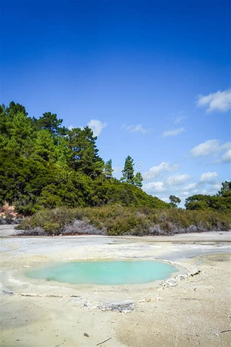 Green Lake In Waiotapu Rotorua New Zealand Stock Image