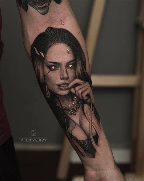 Female Vampire Tattoo