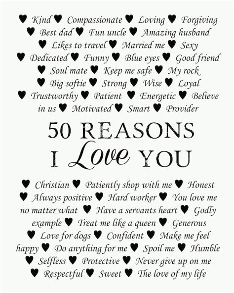 50 Reasons Why We Love You Reasons You Are Loved 50th Etsy